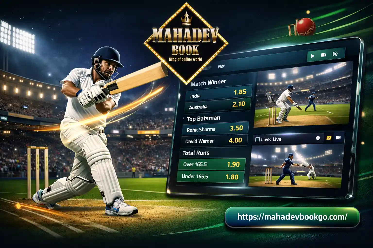 Cricket betting dashboard